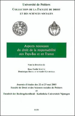 Aspects nouveaux du droit de la responsabilite aux pays-bas et en france - journees d'etudes des 22