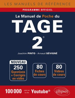 Le manuel de poche du TAGE 2 - programme officiel