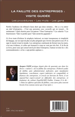 La faillite des entreprises : visite guidée - les procédures, les mots, les gens