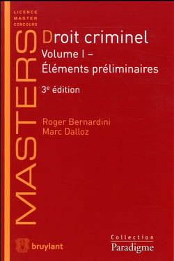 DROIT CRIMINEL T01