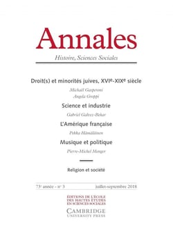 Revue Annales n.3 : juillet-septembre 2018 -Droit(s) et minorités juives