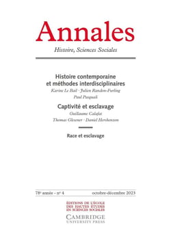 Revue Annales n.78 : Histoire contemporaine et méthodes interdisciplinaires (édition 2023)