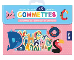 Ma pochette de gommette - 100 les lettres-animaux