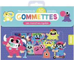 Ma pochette de 50 grandes gommettes - Les monstres rigolos