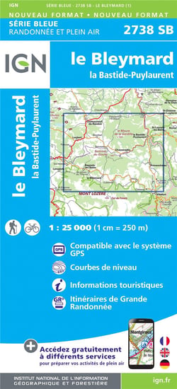 2738Sb Le Bleymard.La Bastide-Puylaurent