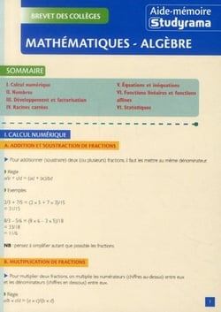 Mathématiques - algèbre (2e édition)