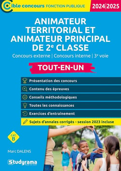 Animateur territorial et animateur principal de 2e classe : Concours externe / interne (édition 2024/2025)