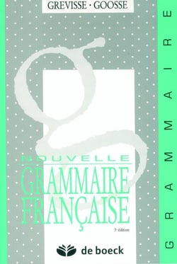 Grevisse : nouvelle grammaire française