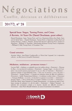Négociations 2017/2 - 28 - Stages, Turning Points, and Crises: A revisite, 30 Years On / Médiation,