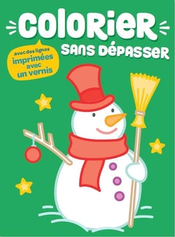 Colorier sans dépasser - bonhomme de neige