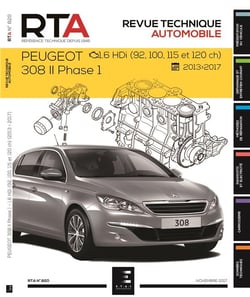 Revue technique automobile n.820 : Peugot 308 II phase1 - 1.6 HDI (de 2013 à 2017)