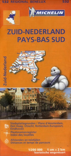 Carte Régionale Zuid-Nederland / Pays-Bas Sud