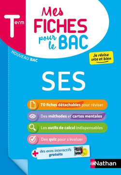 Mes fiches pour le bac : SES - terminale (édition 2024)