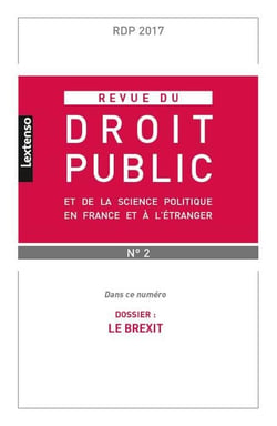 Revue du droit public n.2017/2 : le Brexit