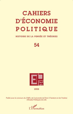 Cahiers d'économie politique n.54 : histoire de la pensée et théorie