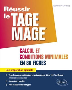 Réussir le tage mage - calcul et conditions minimales en 80 fiches (édition 2019)
