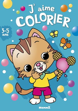 J'aime colorier (3-5 ans) (Chat et glace)