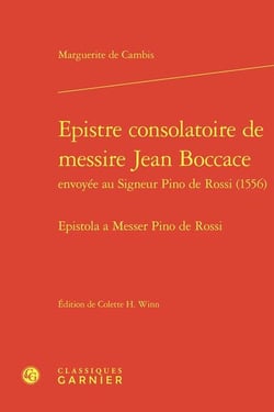 Epistre consolatoire de messire Jean Boccace envoyée au Signeur Pino de Rossi (1556)