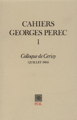 Cahiers Georges Perec t.1