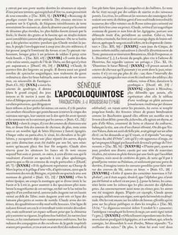 L'apocoloquintose de l'empereur Claude - pamphlet violent faisant suite à l'élimination physique d'un prince