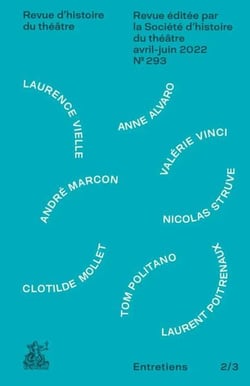 Revue d'histoire du théâtre n.293 : Paroles et écrits de l'acteur, entretiens 2/3