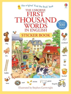 First thousand words in english - sticker book