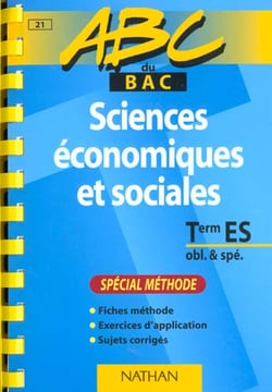 Sciences economiques terminale es special methode