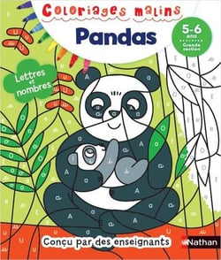 Coloriages malins: Les dinosaures - Lettres et nombres GS