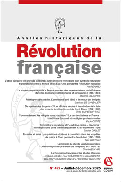 Annales historiques de la révolution française n.422 : Varia