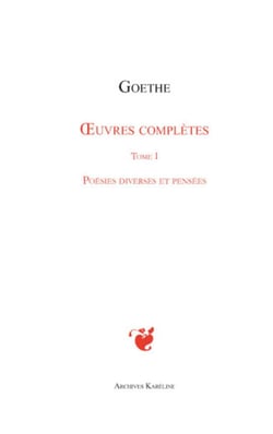 Oeuvres complètes t.1 - poésies diverses et pensées