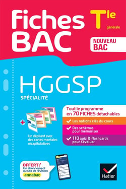 Fiches bac : spécialité HGGSP - Terminale générale - tout le programme en 70 fiches détachables
