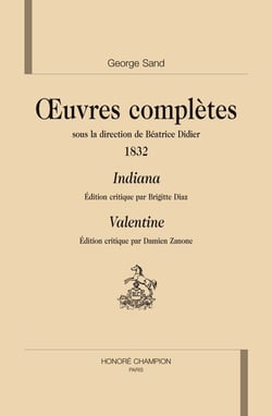 Oeuvres complètes 1832 - indiana - valentine