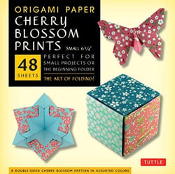 Origami paper cherry blossoms patterns small 6 3/4