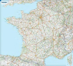 France carte plastifiée roulée