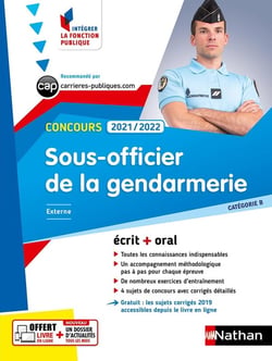 Concours sous-officier de la gendarmerie - catégorie B (édition 2021/2022)