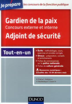 Je prépare - gardien de la paix - concours externe et interne - adjoint de sécurité