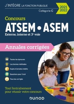Concours ATSEM/ASEM - externe, interne et 3e voie - annales corrigées (édition 2021/2022)