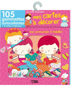 Mes cartes a decorer avec gommettes - mes princesses a habiller