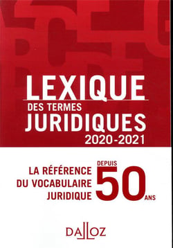 Lexique des termes juridiques (édition 2020-2021)