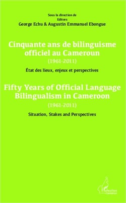 Cinquante ans de bilinguisme officiel au Cameroun (1961-2011) état des lieux,  enjeux et perspectives