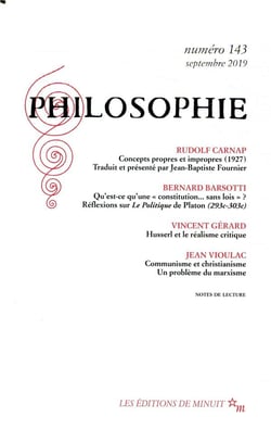Revue Philosophie n.143