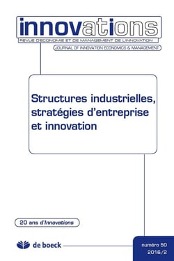 Innovations 2016/2 - 50 - Structures industrielles, stratégies d'entreprise et innovation