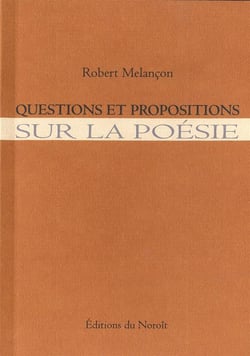 Questions et propositions sur la poesie