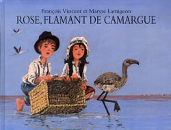 Rose, flamant de camargue