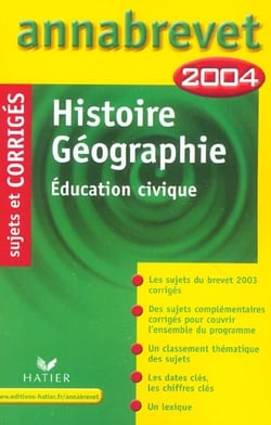 Annabrevet Tome 00005 : sujets corrigés (édition 2004)