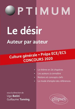 Le désir - prépa ECE, ECS - culture générale - auteur par auteur (édition 2020)