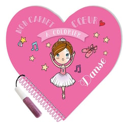 Mon carnet coeur à colorier - danse