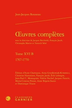 Oeuvres complètes Tome 16 b - 1767-1770