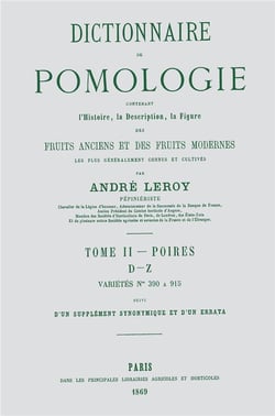 Dictionnaire de pomologie Tome 2 - poires, D-Z