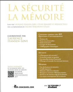 La sécurité, la mémoire - concours commun des iep - questions contemporaines (édition 2017)